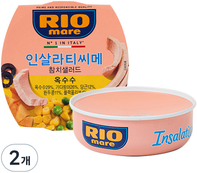 리오마레 인살라티씨메 참치 샐러드 옥수수, 160g, 2개