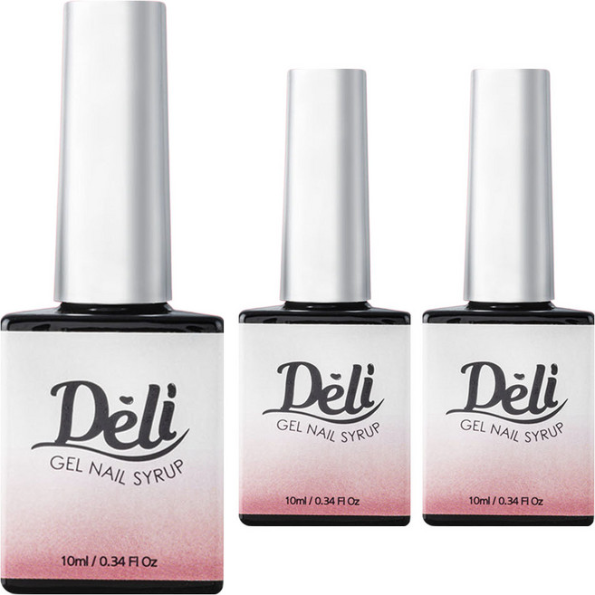 델리뷰티 젤 네일 시럽, SY03 딸기시럽, 10ml, 3개