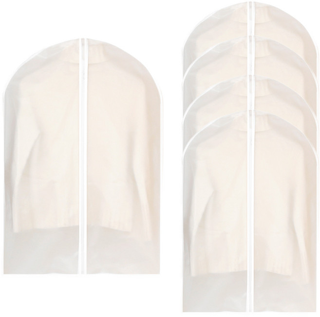 JOSIC 高級磨砂透明大衣防塵套, 5個, 1個