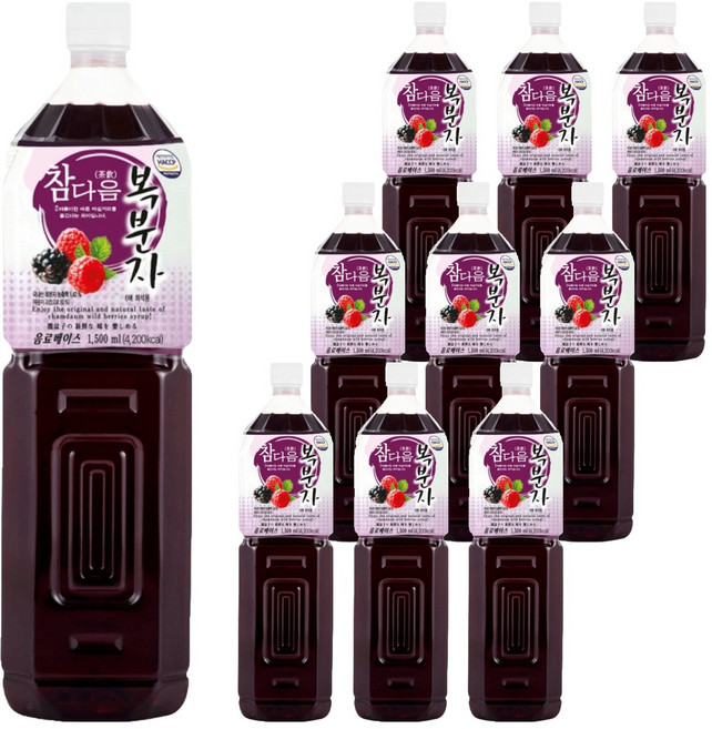 파낙스 참다음 복분자 음료베이스, 1.5L, 10개