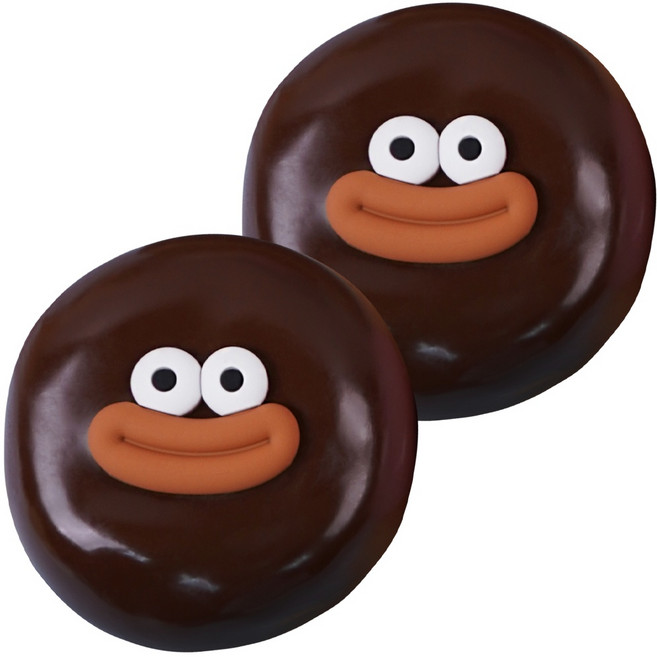 포포팬시 말랑말링 힐링 찐 빵떡 말랑이, 초코, 180g, 2개