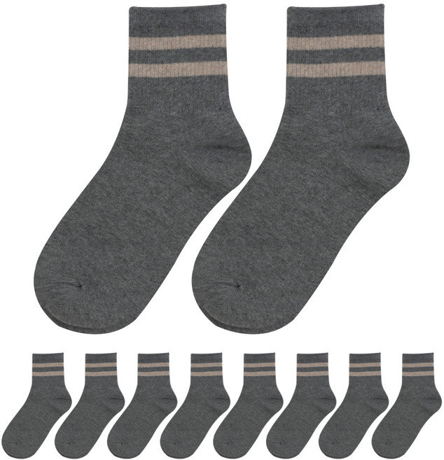 이지레그 여성용 다크컬러 투라인 밴드 양말 10켤레