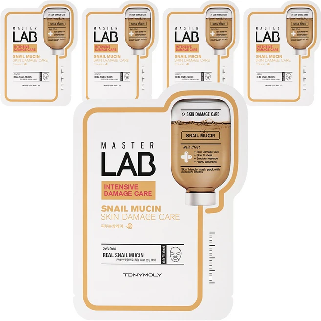 토니모리 마스터 랩 달팽이뮤신 마스크 시트, 1개입, 5개 - 쿠팡