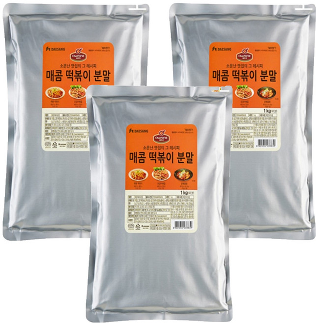쉐프원 매콤 떡볶이 분말, 1kg, 3개