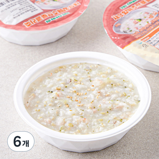 섬죽 새우양배추브로콜리죽 (냉장), 300g, 6개