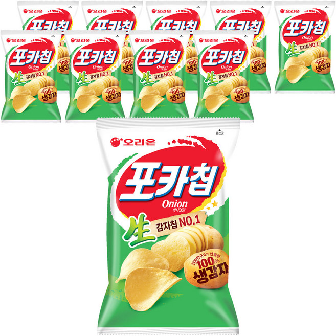 오리온 포카칩 어니언맛, 66g, 10개