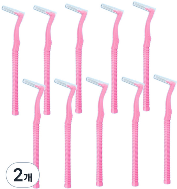 르메이스 L형 치아브러쉬 치간칫솔 핑크, 10개입, 2개