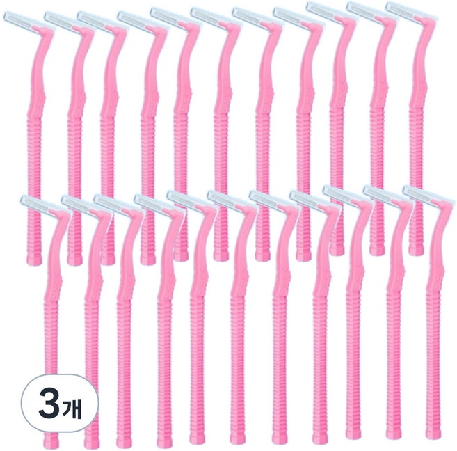 르메이스 L형 치아브러쉬 치간칫솔 핑크, 22개입, 3개