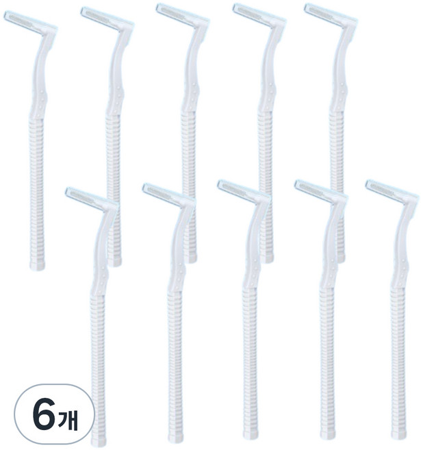 르메이스 L형 치아브러쉬 치간칫솔 화이트, 10개입, 6개