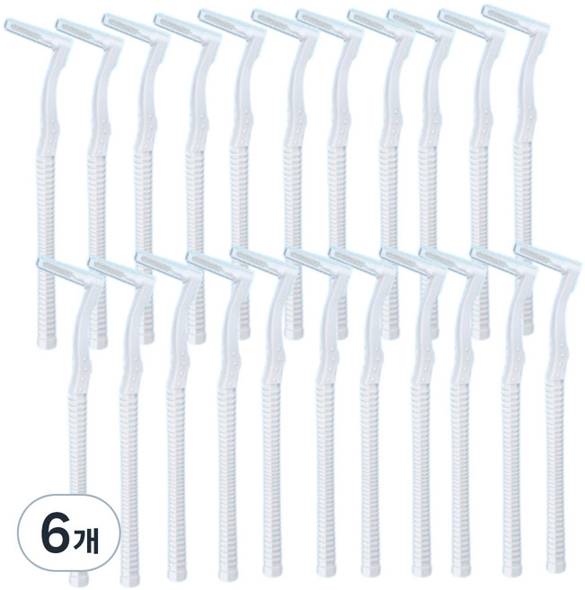 르메이스 L형 치아브러쉬 치간칫솔 화이트, 22개입, 6개