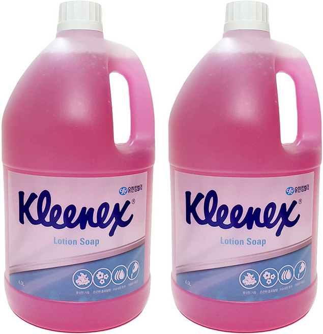 크리넥스 핑크 로션솝 핸드워시 은은한 플로랄향, 4L, 2개