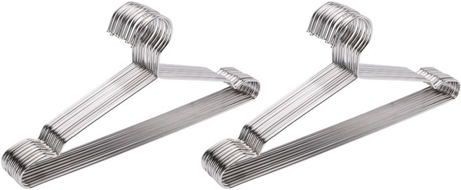 홈데코레 튼튼한 스텐 논슬립 옷걸이 코트/외투용 50cm, 20개