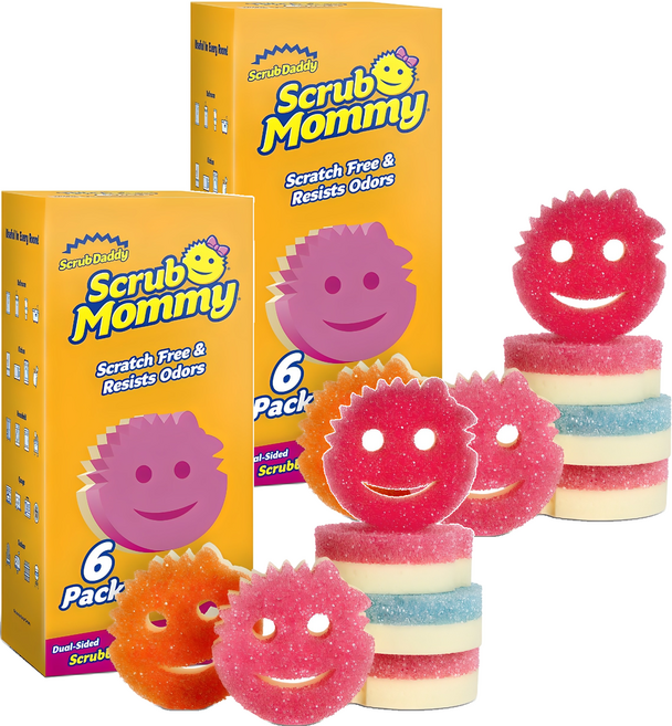 스크럽대디 마미 수세미 랜덤발송, 6개입, 2세트