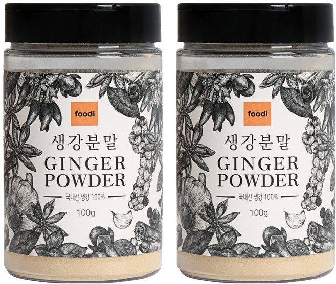 foodi 국내산 생강분말, 100g, 2개