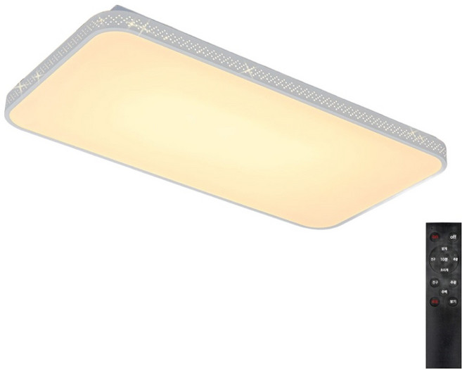 Yeonha Raon 客廳吸頂燈 LED75W 附遙控器 無頻閃, 晝光色 + 燈泡色 + 自然白