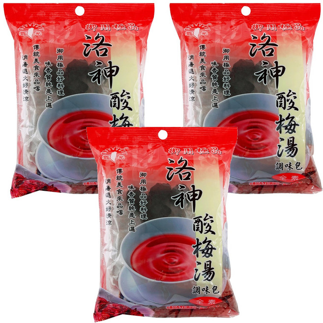 新光洋菜 洛神酸梅湯調味包, 100g, 3袋, 1包