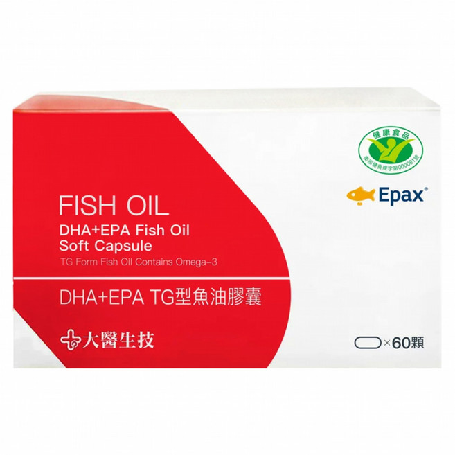 大醫生技 DHA + EPA TG型魚油膠囊, 60顆, 4.6g, 1盒