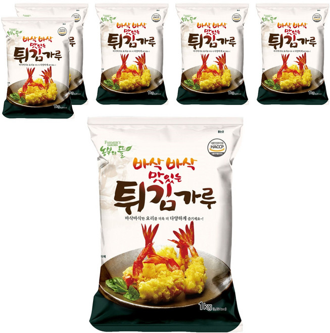 농부의뜰 튀김가루, 1kg, 6개