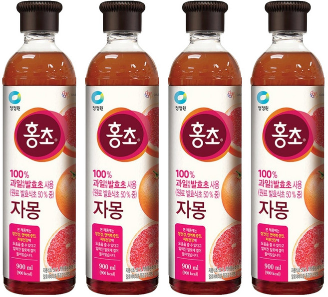 홍초 자몽 음용식초, 900ml, 4개