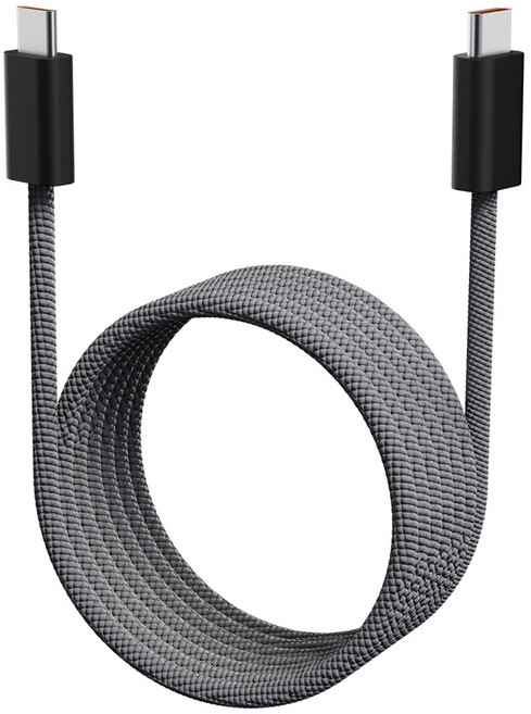 아더어스 슬링키 마그네틱 줄꼬임 방지 고속충전 케이블 C to C타입 60W, 그레이, 1개, 130cm