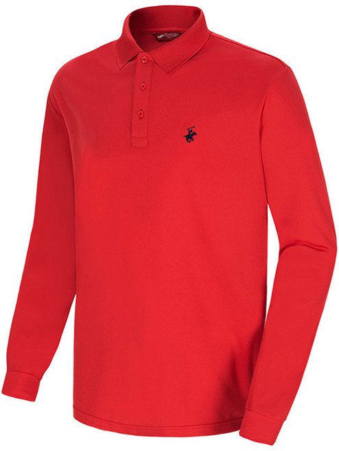 비버리힐스폴로클럽 남녀공용 냉감 통기성 쿨에버 스몰로고 긴팔 카라 티셔츠 CPW0T11