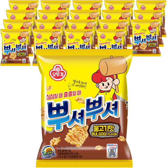 오뚜기 뿌셔뿌셔 불고기맛, 90g, 20개