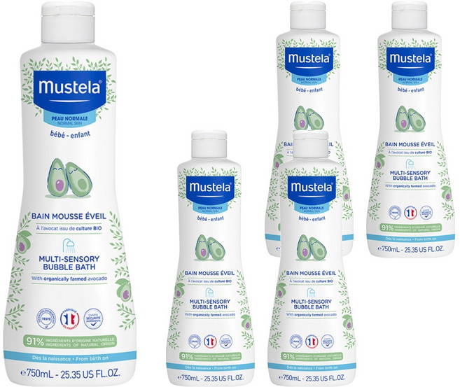 무스텔라 멀티 센서리 버블 배스, 750ml, 5개