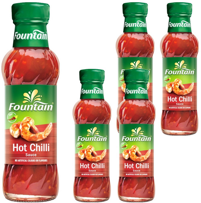파운틴 핫칠리소스, 250ml, 5개