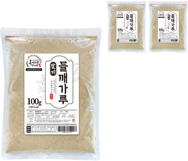 복이네먹거리 탈피 들깨가루, 100g, 3개