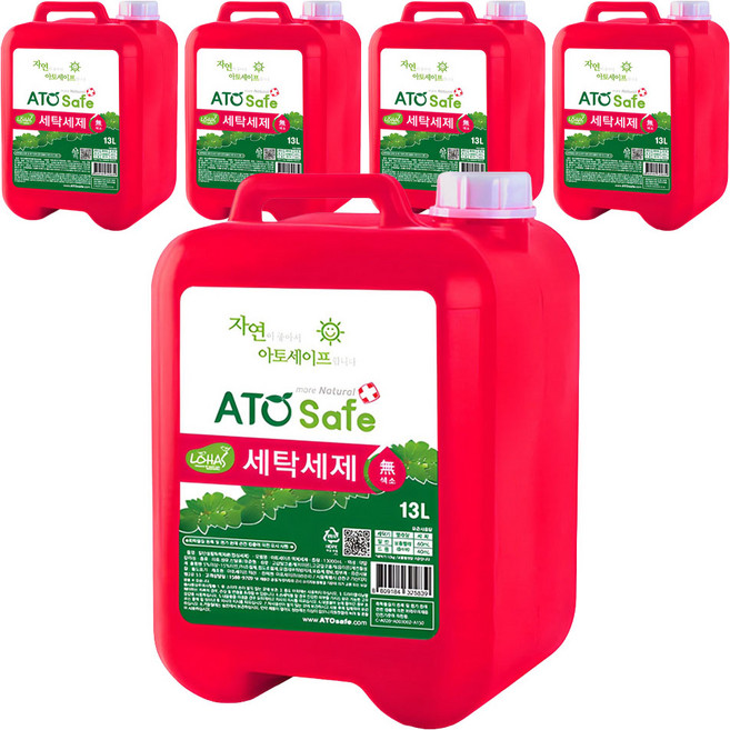 아토세이프 세탁세제 본품, 13L, 1개입, 5개