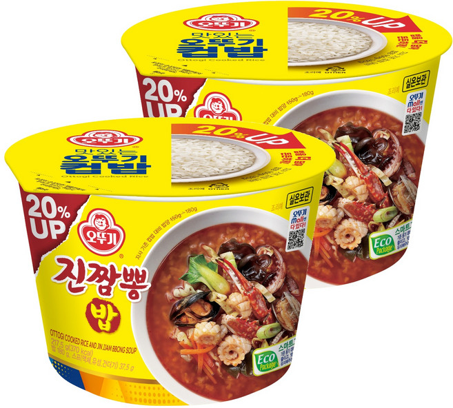 오뚜기 컵밥 진짬뽕밥, 217.5g, 2개