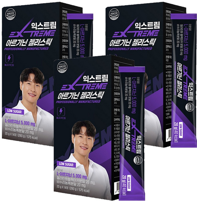 익스트림 아르기닌 젤리스틱, 280g, 3개