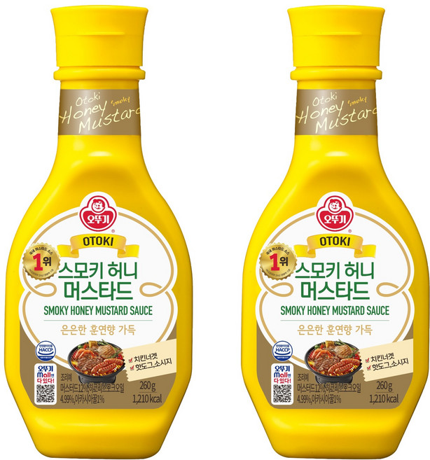 오뚜기 스모키 허니머스타드 소스, 260g, 2개