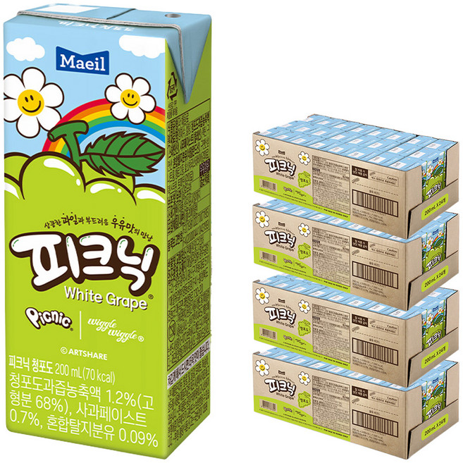 피크닉 청포도, 200ml, 96개