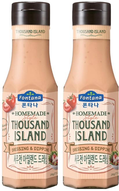 폰타나 사우전 아일랜드 드레싱, 250g, 2개