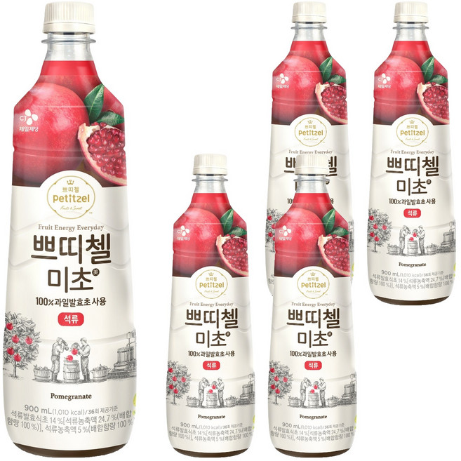 쁘띠첼 미초 석류, 900ml, 5개