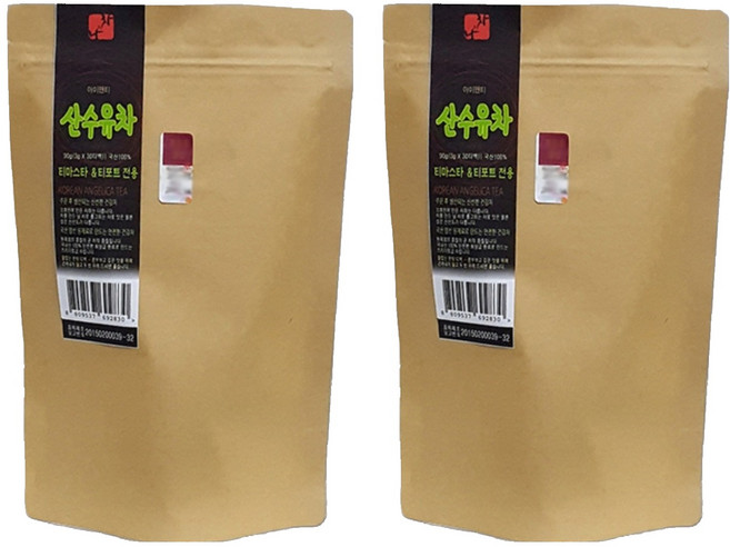 나와차 티마스타 티포트 전용 대용량 티백 산수유차, 3g, 30개입, 2개