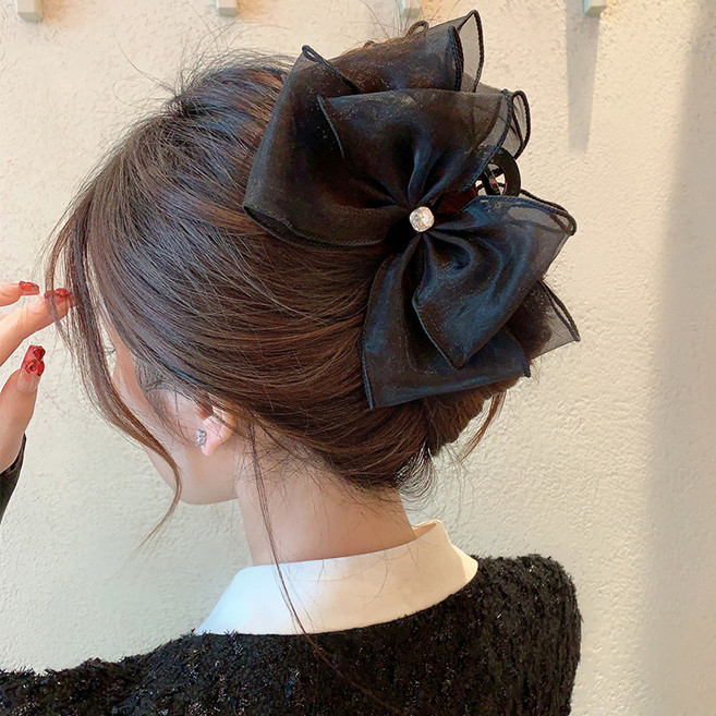 걸핀스 볼류밍 리본 집게핀 큐빅 1311