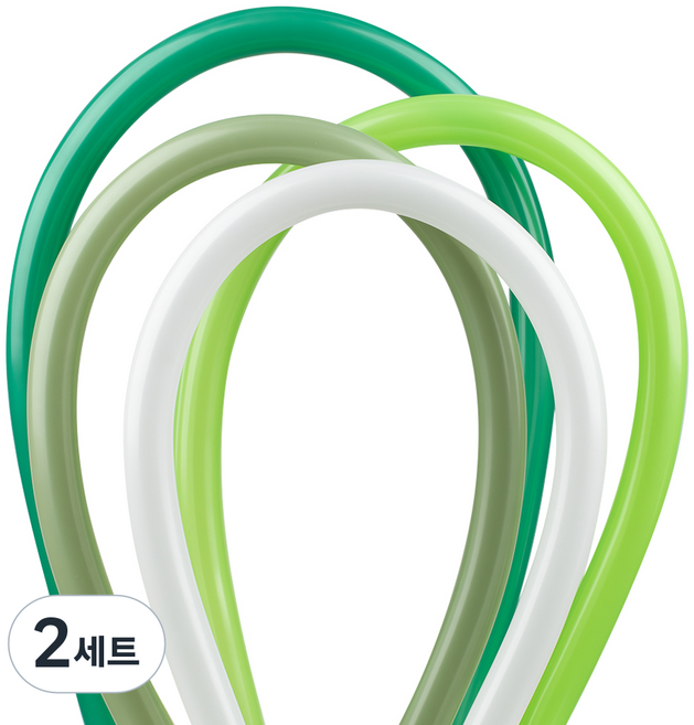 셈퍼텍스 요술풍선 160S 40p 세트, 화이트, 유칼립투스, 라임그린, 포레스트그린(랜덤발송), 2세트