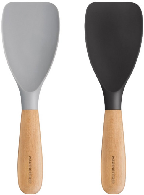 바겐슈타이거 에센자 플래티넘 실리콘 멀티 스패츌라 2종 세트, 라이트그레이, 애쉬블랙, 1세트
