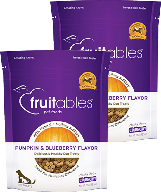 프루터블즈 강아지 크런치 비스켓, 혼합맛(호박/블루베리), 198.5g, 2개