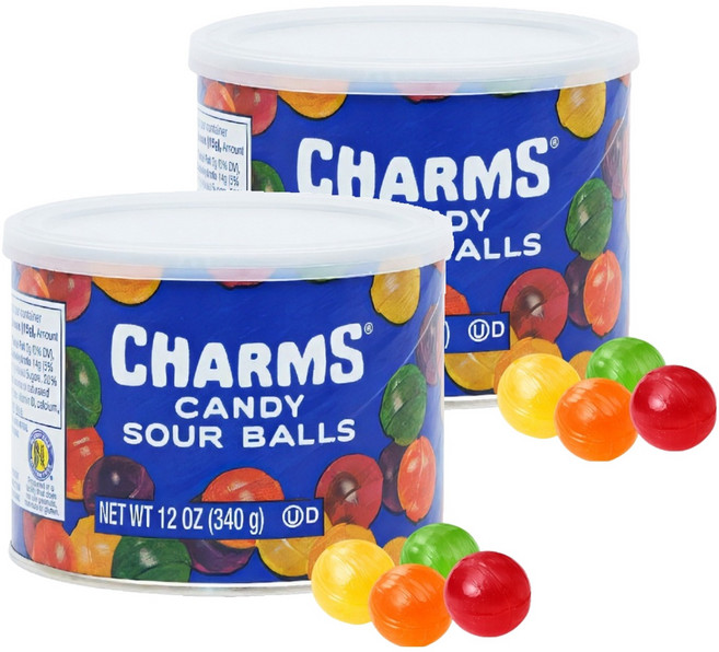 참스볼캔디 사워 볼, 340g, 2개