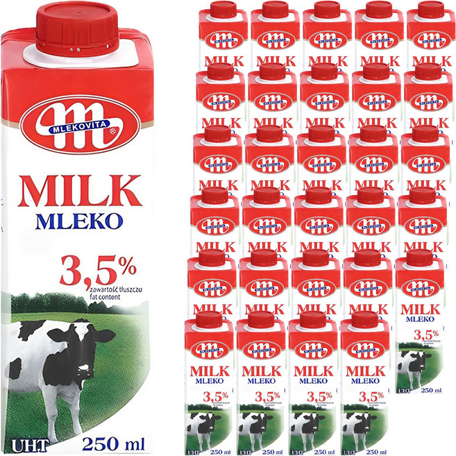 믈레코비타 3.5% 멸균우유, 250ml, 60개