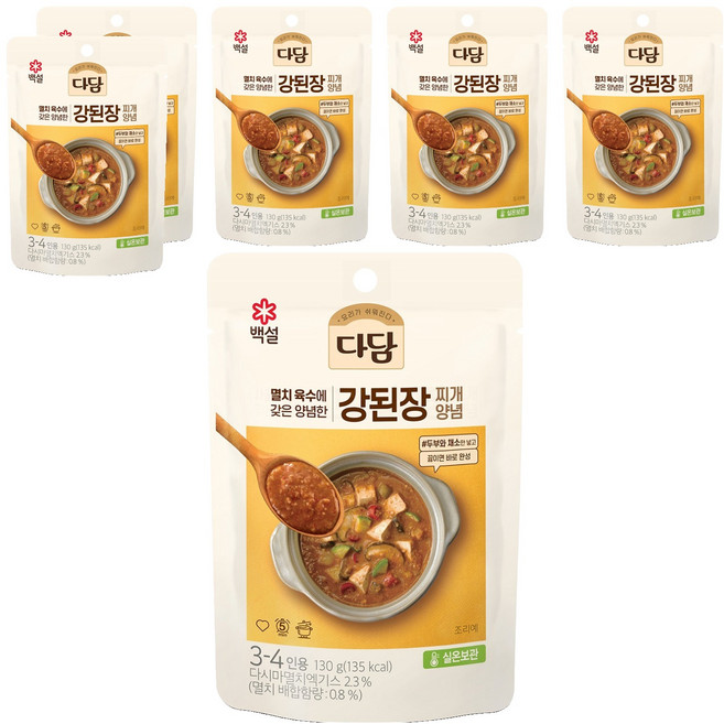 다담 강된장 찌개양념, 6개, 130g