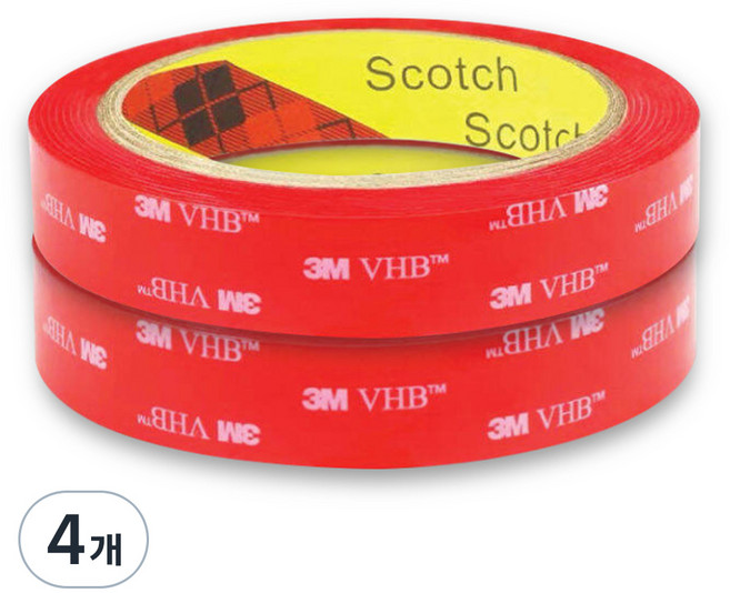 3M VHB 雙面膠帶 透明 20mm x 5m, 4個