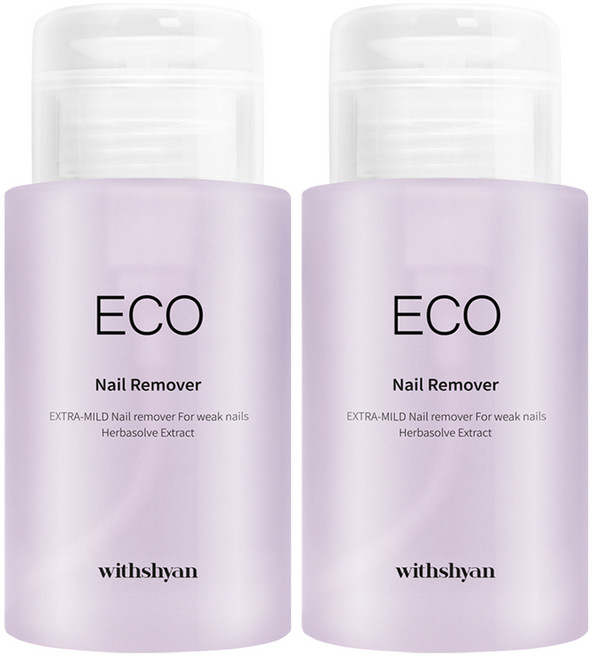 위드샨 대용량 펌프형 에코 네일 리무버, 200ml, 2개