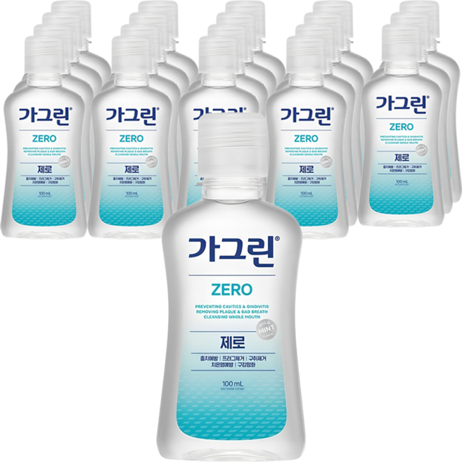 가그린 제로 구강청결제, 100ml, 20개