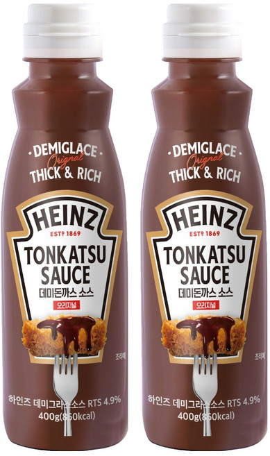 하인즈 데미 돈까스 소스, 400g, 2개