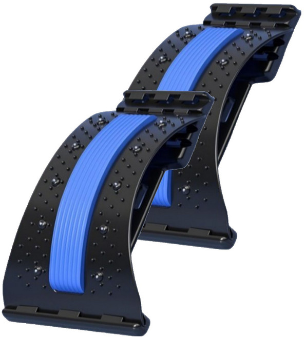 포유리빙 허리 스트레칭 안마 지압 기구 블루, 2개