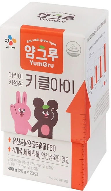 CJ제일제당 얌그루 키클아이 FGO 유산균발효굴추출물 20p, 1개, 400g - 쿠팡